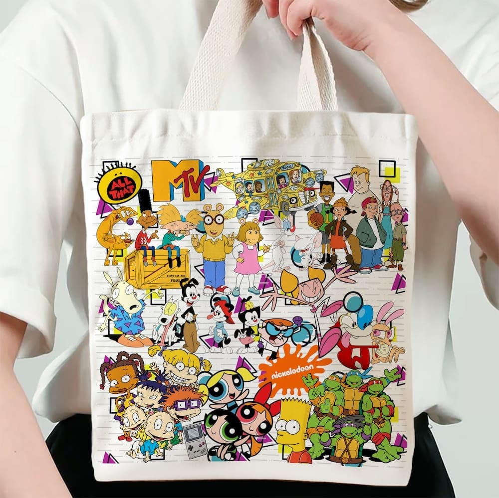 90's Nostalgia Mini Canvas Tote Bag - Image 2