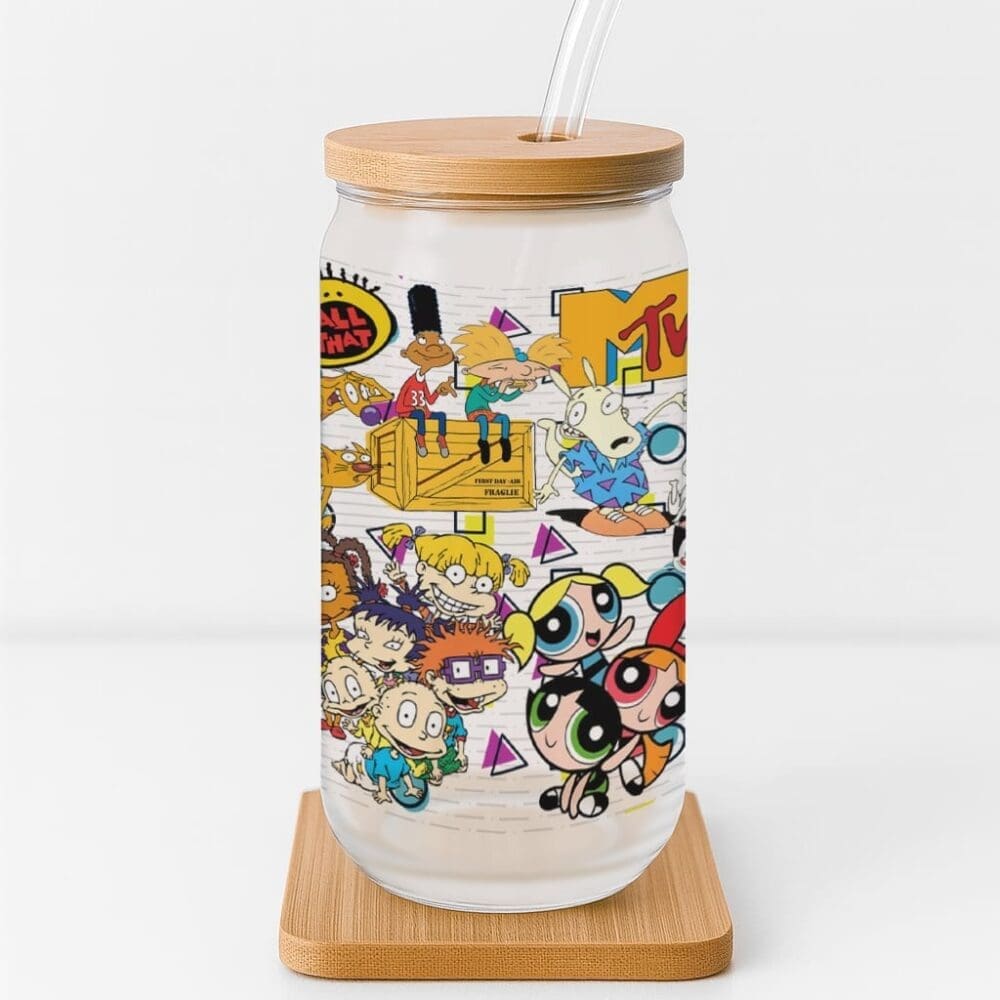 90's Kid Frosted Glass Cup
