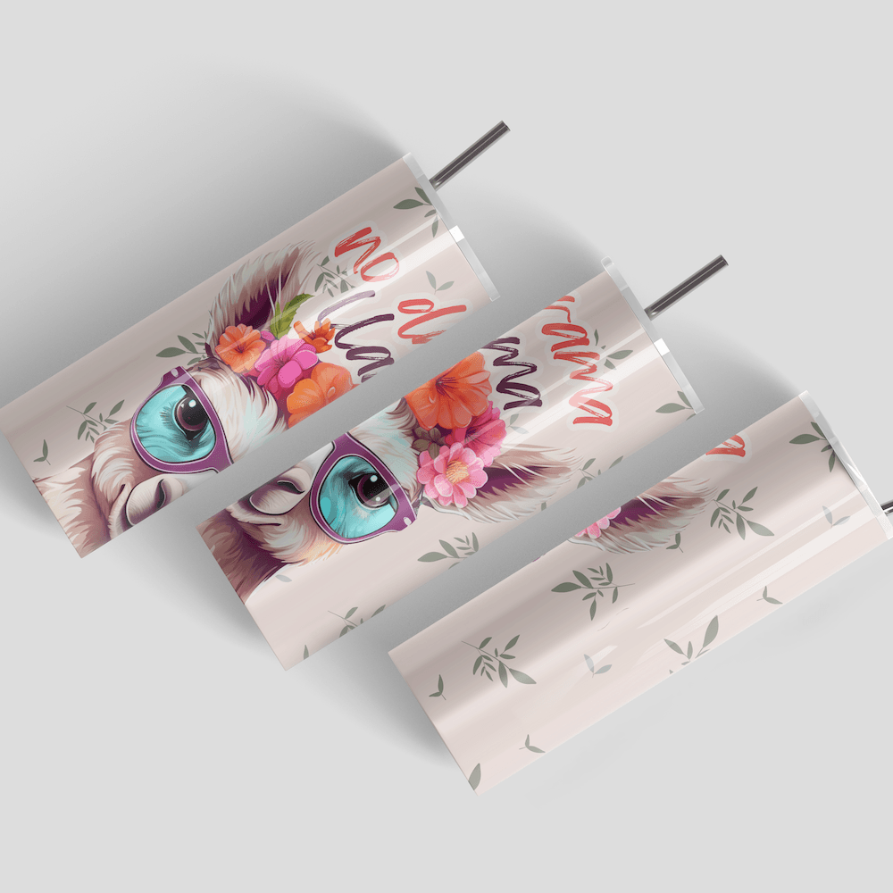 'No Drama Llama' Stainless Steel Tumbler - Image 4