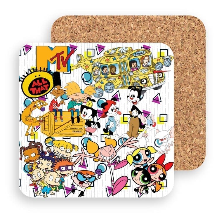 90's Cartoon Nostalgia Square Coasters - Image 4