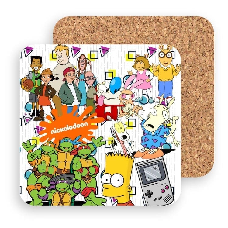 90's Cartoon Nostalgia Square Coasters - Image 5