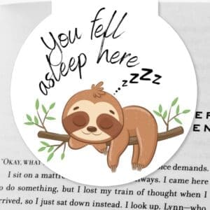 Sleepy Sloth Magnetic Bookmark