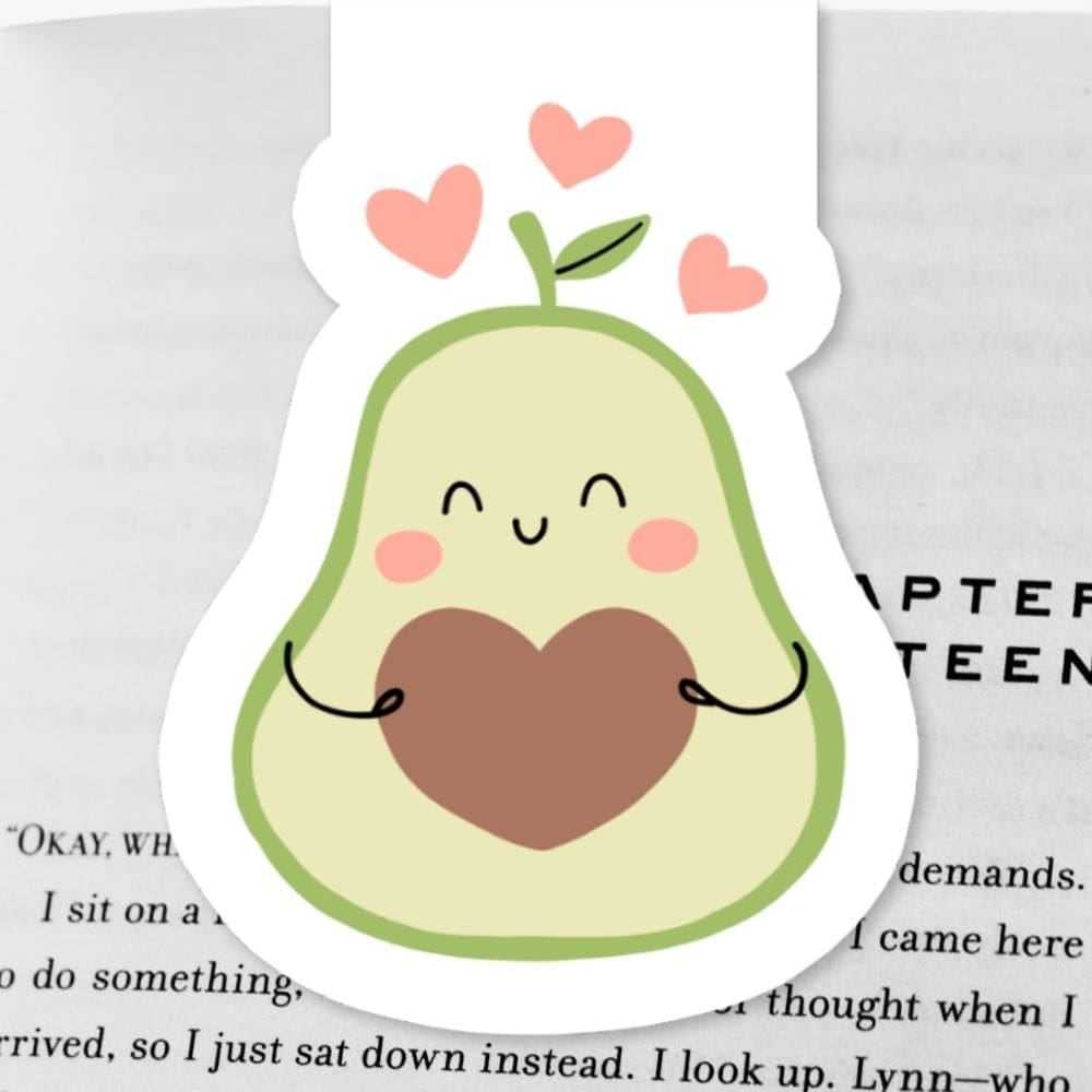 Adorable Avocado Magnetic Bookmark