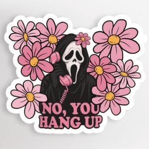 Floral Slasher-Inspired Halloween Sticker