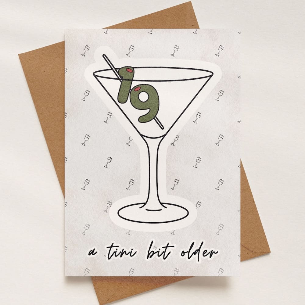 'A Tini Bit Older' Finally Legal Birthday Card