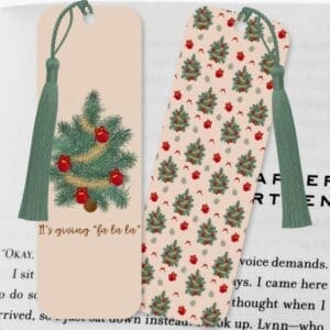 Mini Christmas Trees, Double-sided Bookmarks Set of 2