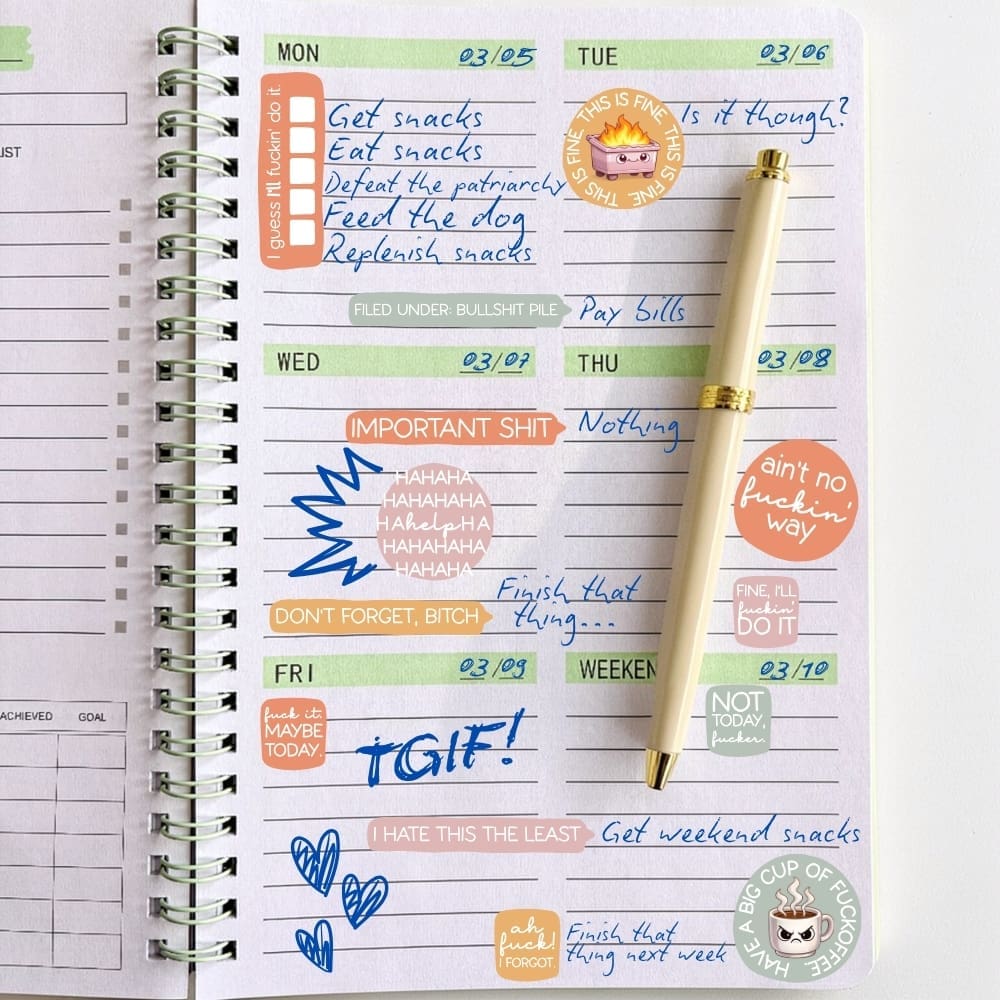 "The F*ck It List" Planner Stickers Sheet - Image 4