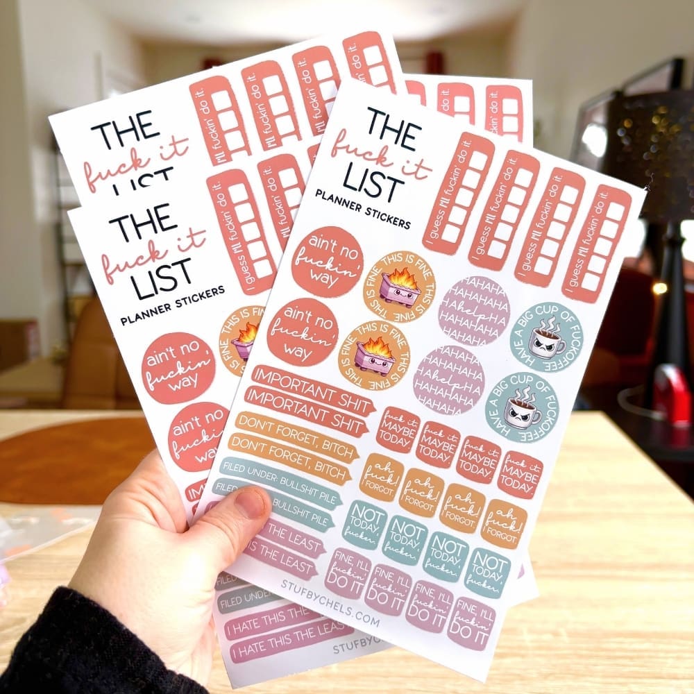 "The F*ck It List" Planner Stickers Sheet - Image 5