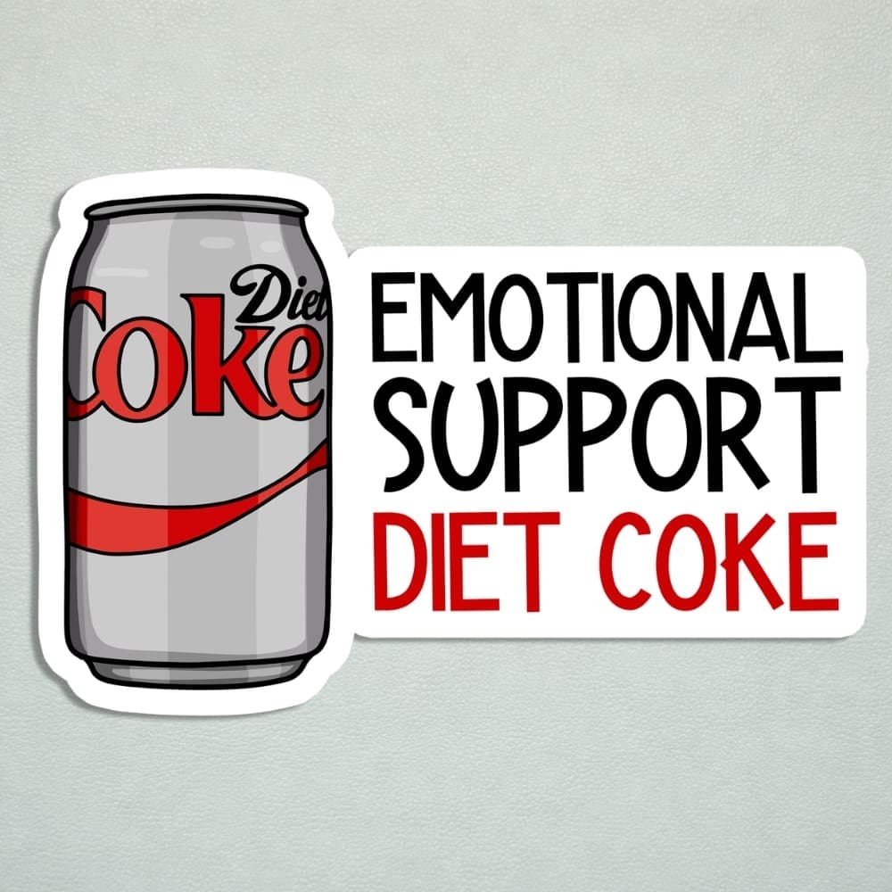Emotional Support Diet Coke, Coca Cola, Coke Zero Stickers - Image 2