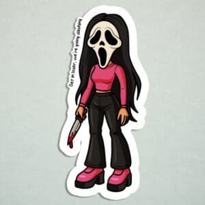 Killer Dollz Ghostface-Inspired Halloween Sticker