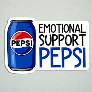 Emotional Support Pepsi Cola Sticker