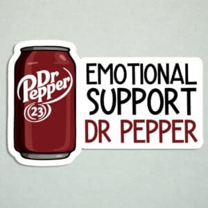 Emotional Support Dr Pepper Soda Sticker