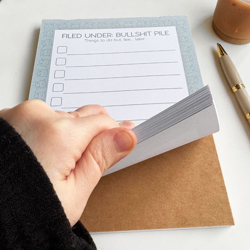 "Filed Under: Bullshit Pile" 5x7 To-Do Notepad - Image 3