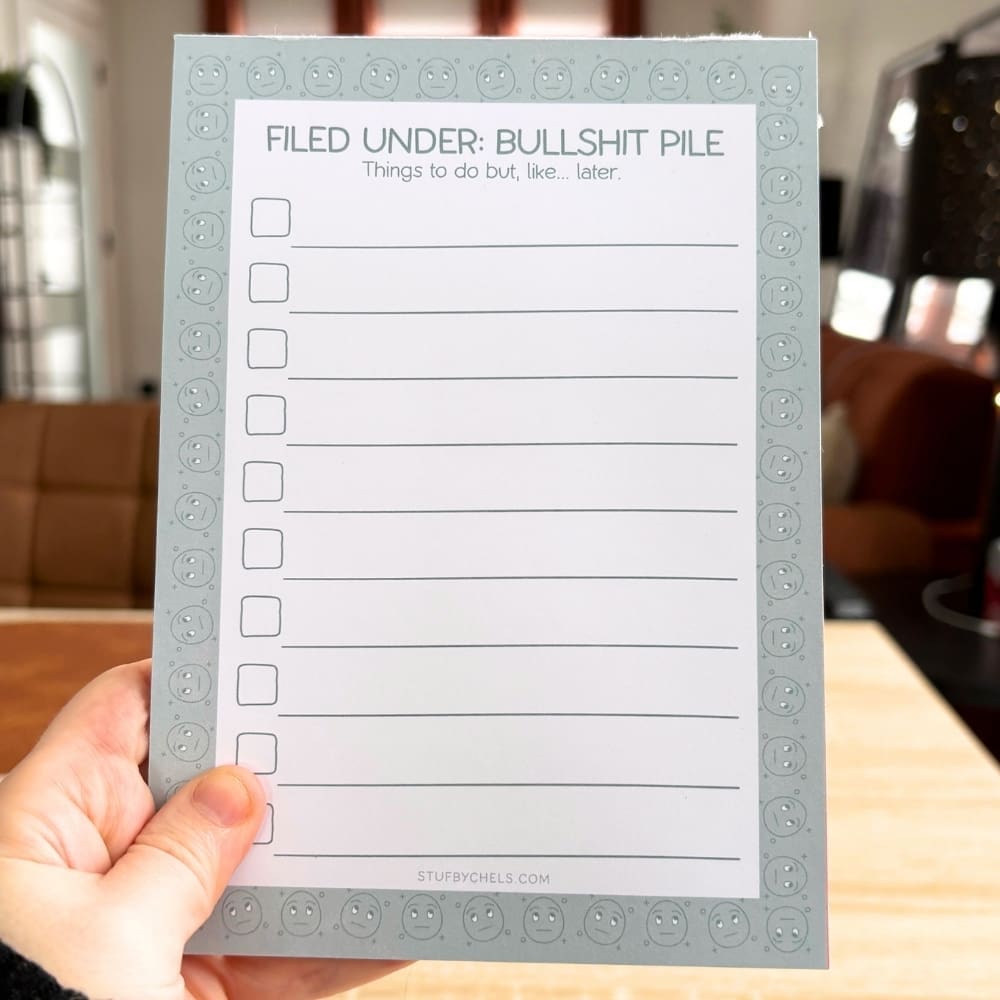 "Filed Under: Bullshit Pile" 5x7 To-Do Notepad - Image 4