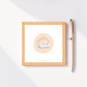 "This is Fine" Dumpster Fire MINI 3x3 Notepad