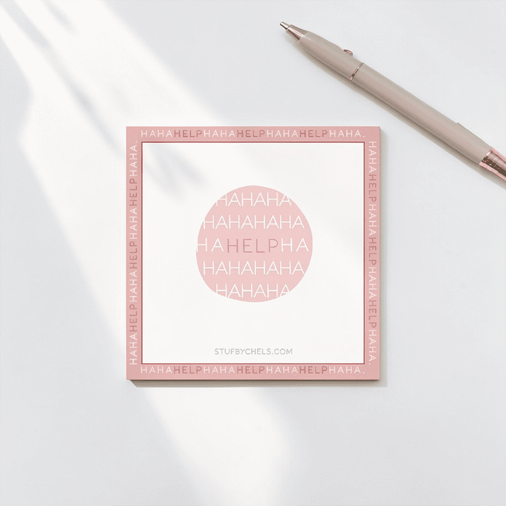 "HAHAHELP" Chaotic MINI 3x3 Notepad