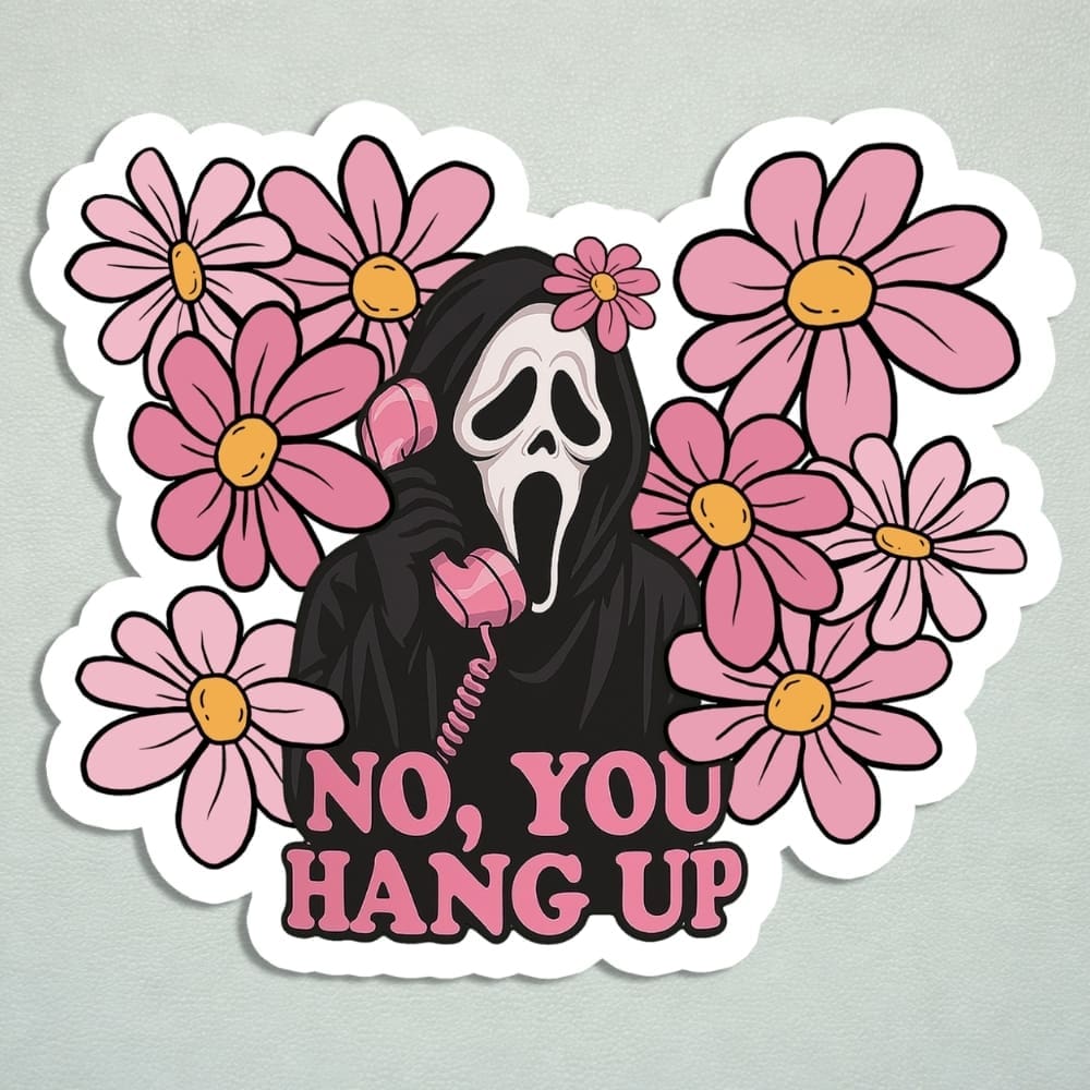 Floral Slasher-Inspired Halloween Sticker