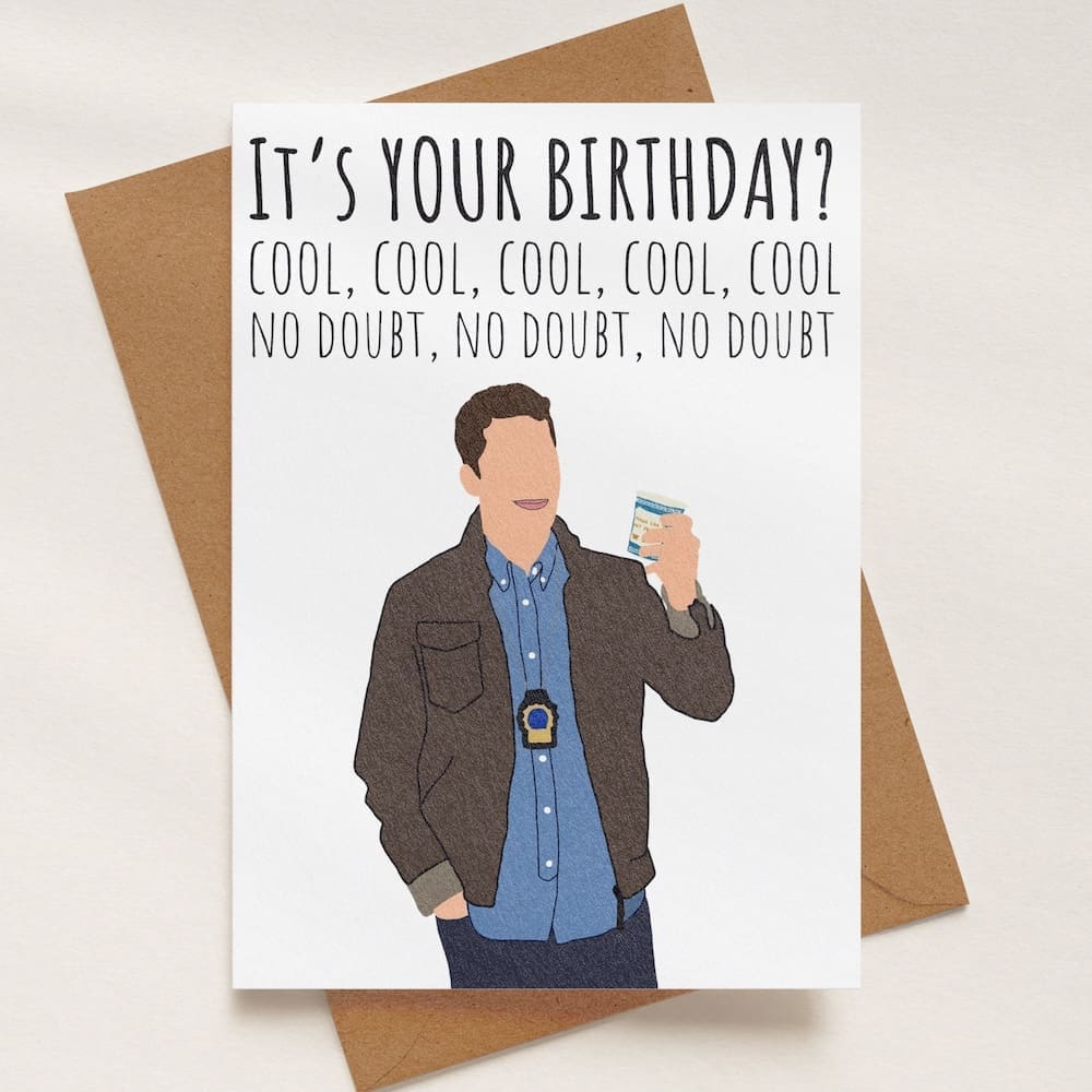 Brooklyn 99 TV Show Inspired Birthday Card