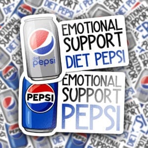 Emotional Support Diet Pepsi, Pepsi Cola Stickers