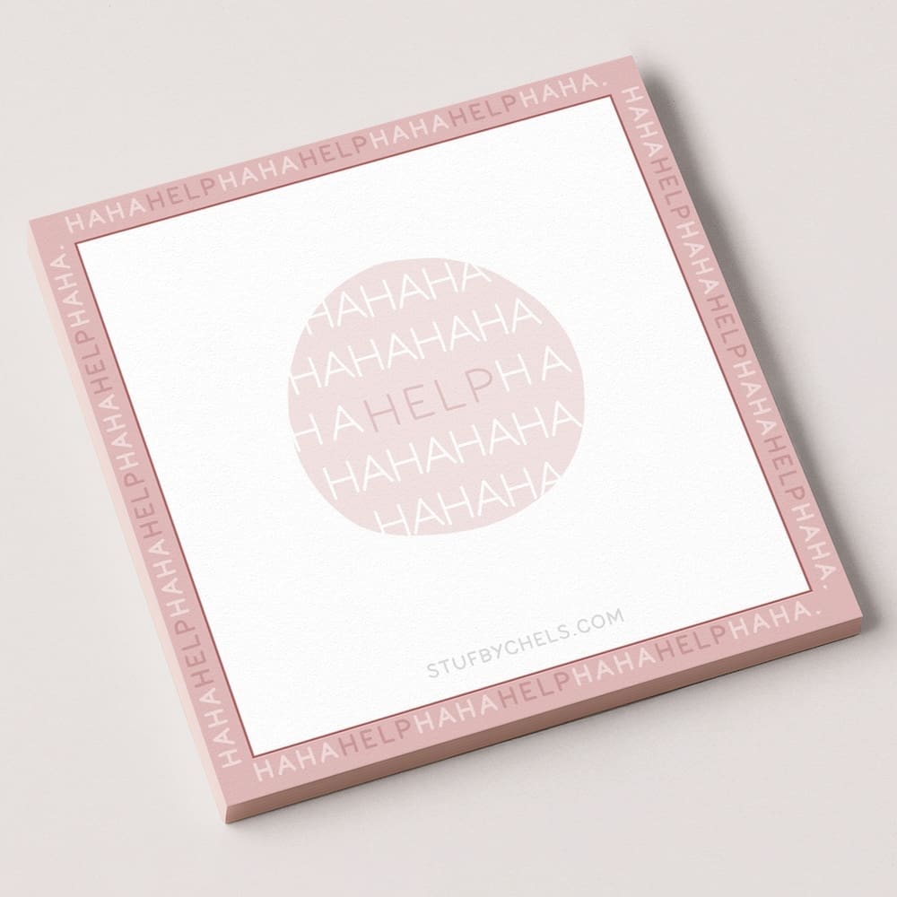 "HAHAHELP" Chaotic MINI 3x3 Notepad