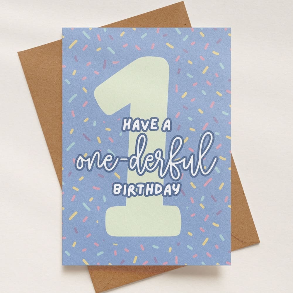 'Have A One-derful Birthday' 1 Year Birthday Card