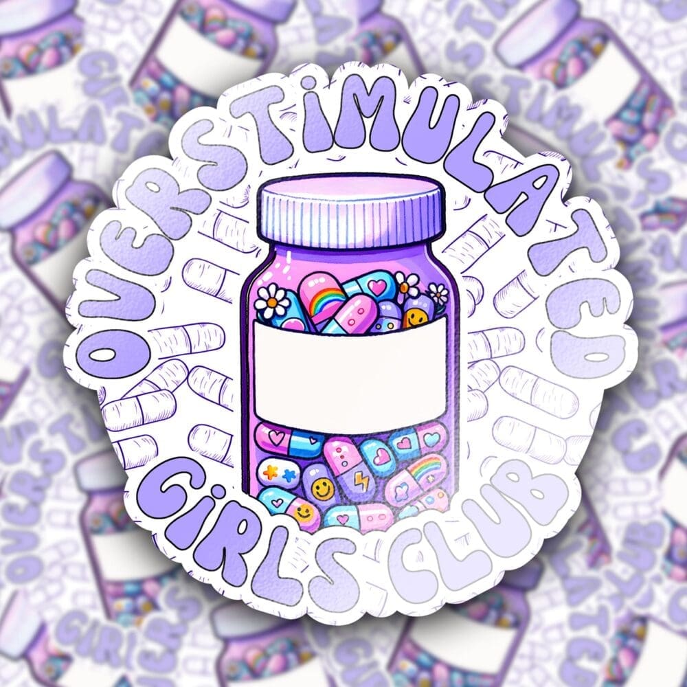 Overstimulated Girls Club Sticker