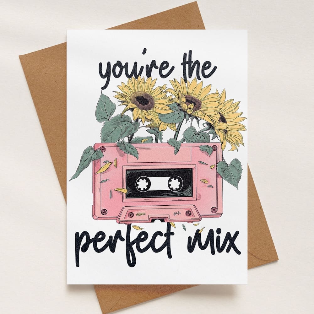 'You're the Perfect Mix' Love Greeting Card