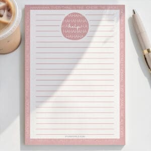 "HAHAHELP" Chaotic 5x7 Notepad