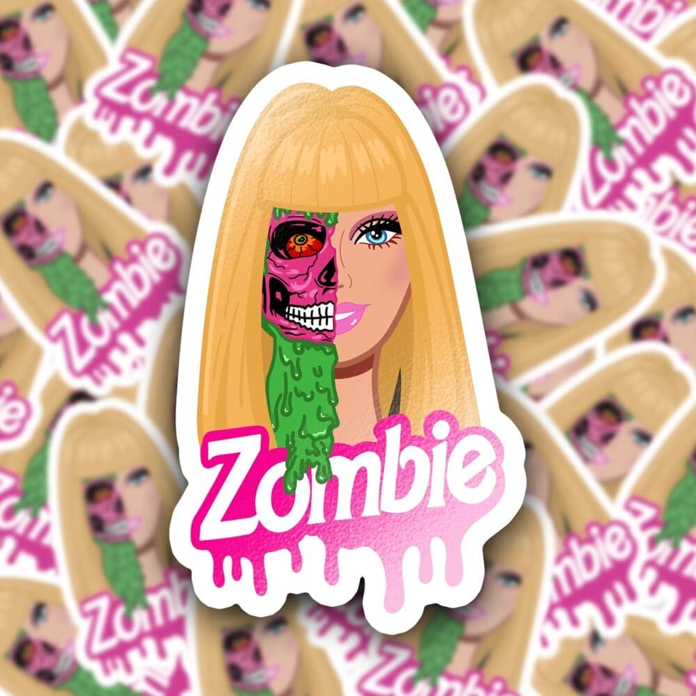 Zombie Doll Halloween Sticker