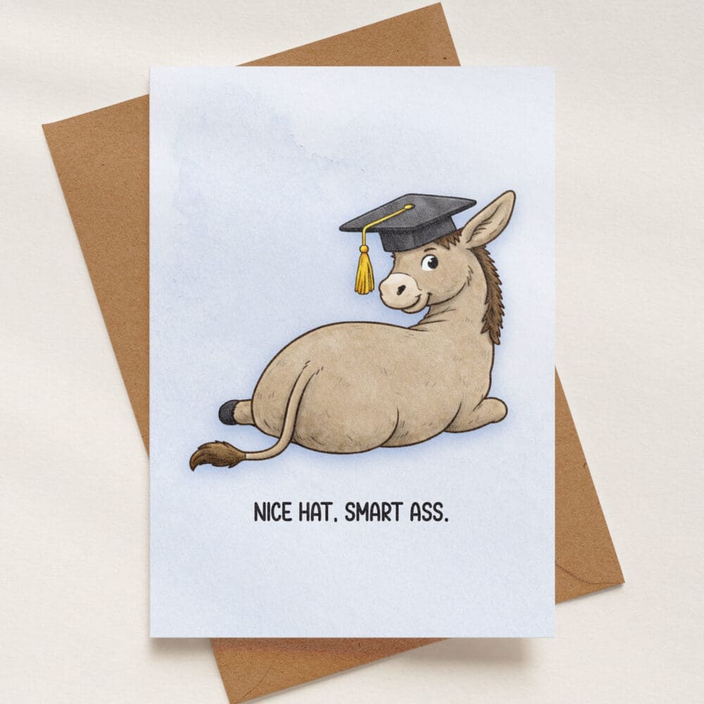 'Nice Hat, Smart Ass' Funny Graduation Card