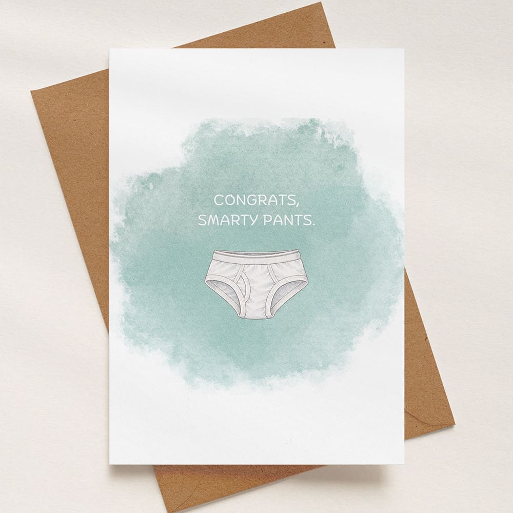 'Smarty Pants' Funny Pun Graduation Card