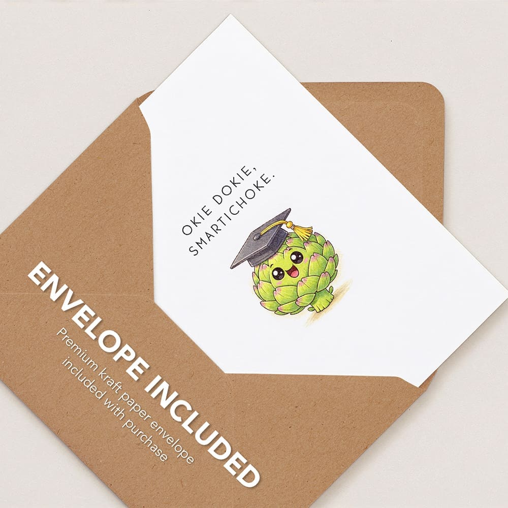 'Okie Dokie, Smartichoke Funny Pun Graduation Card - Image 4